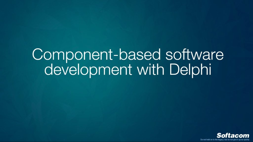 component-based software development with Delphi