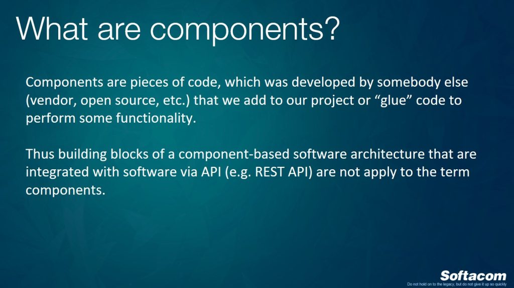 what are software components