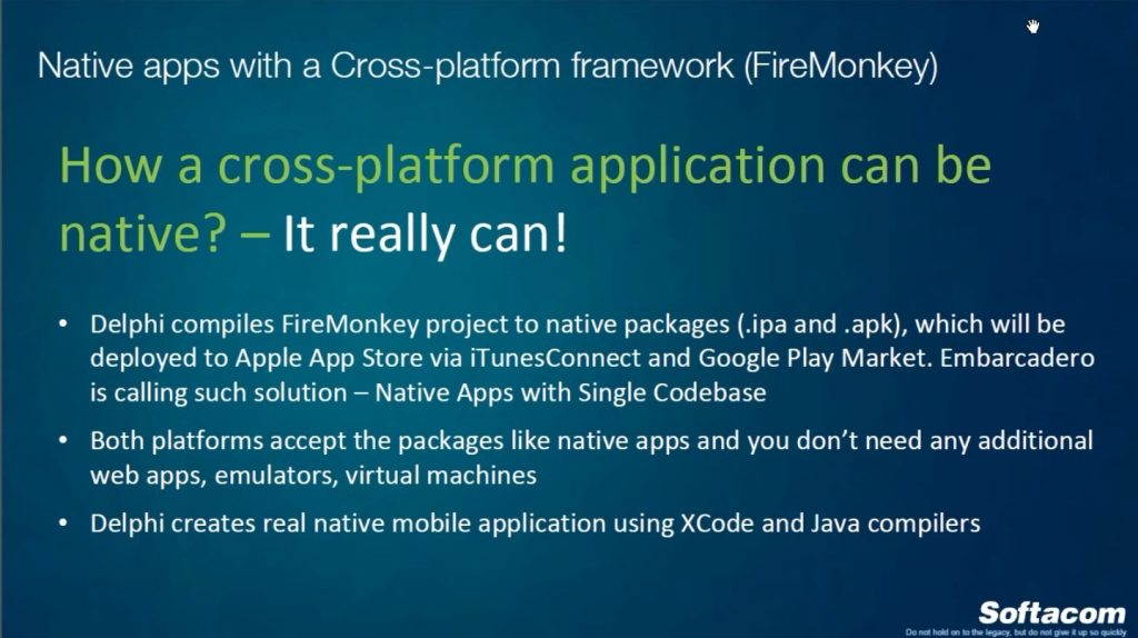 native apps with cross-platform framework firemonkey