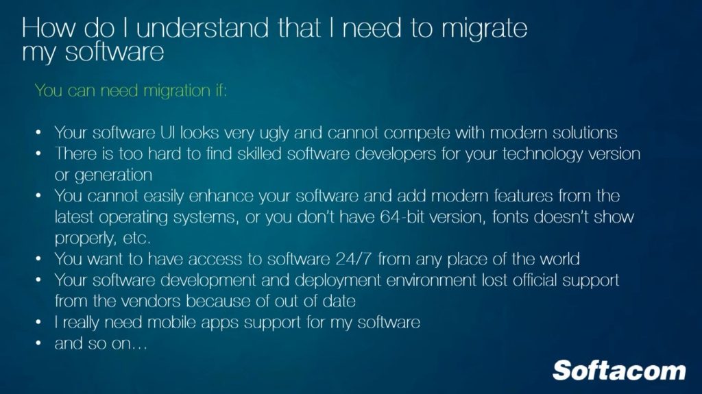 do I need to migrate my software checklist