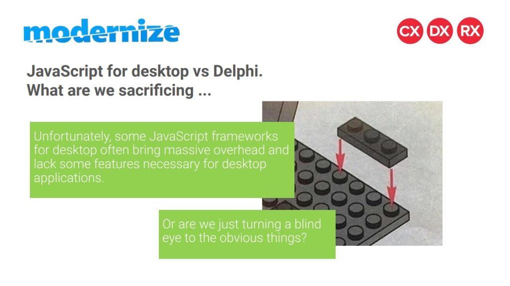 JavaScript for desktop vs Delphi